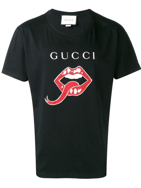 gucci mouth and tongue print t shirt|gucci lipstick t shirt.